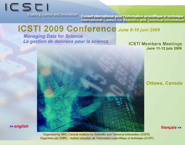 Welcome/Bienvenue ICSTI 2009